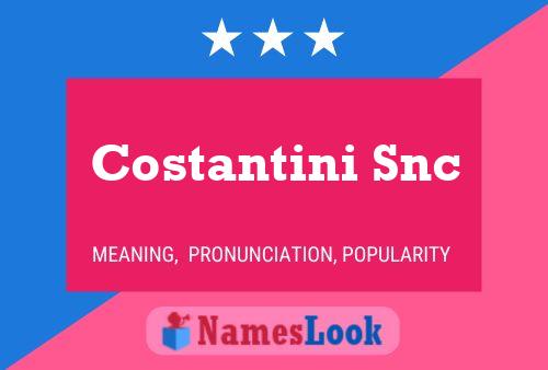 Costantini Snc பெயர் போஸ்டர்