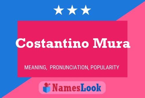 Costantino Mura பெயர் போஸ்டர்