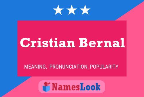 Cristian Bernal பெயர் போஸ்டர்