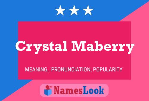 Crystal Maberry பெயர் போஸ்டர்