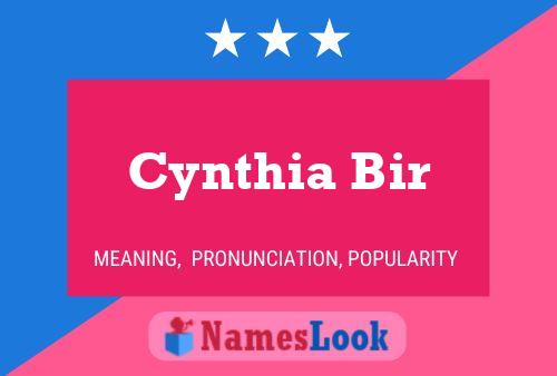 Cynthia Bir பெயர் போஸ்டர்