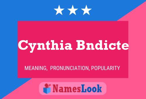 Cynthia Bndicte பெயர் போஸ்டர்