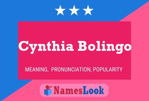 Cynthia Bolingo பெயர் போஸ்டர்