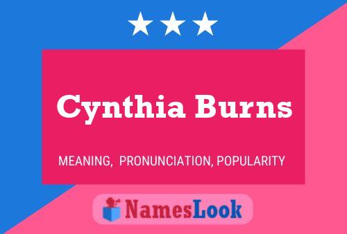 Cynthia Burns பெயர் போஸ்டர்