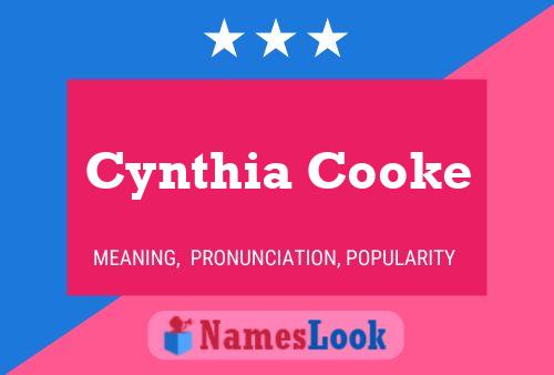 Cynthia Cooke பெயர் போஸ்டர்