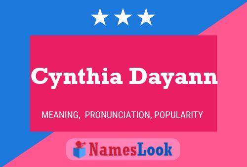 Cynthia Dayann பெயர் போஸ்டர்