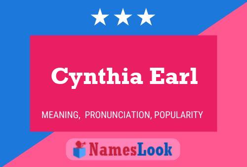 Cynthia Earl பெயர் போஸ்டர்