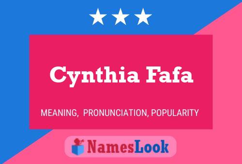 Cynthia Fafa பெயர் போஸ்டர்