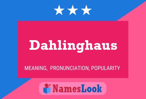 Dahlinghaus பெயர் போஸ்டர்