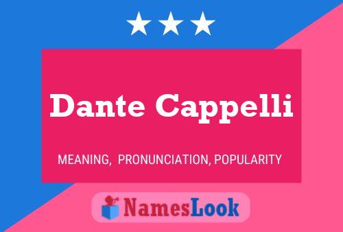 Dante Cappelli பெயர் போஸ்டர்