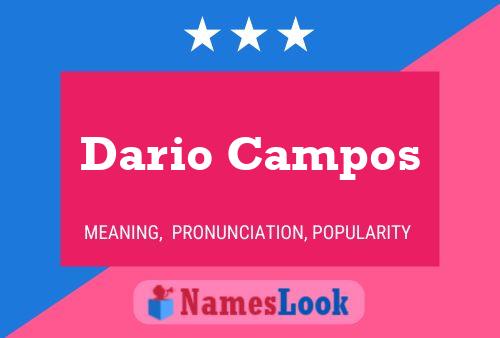 Dario Campos பெயர் போஸ்டர்