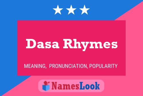 Dasa Rhymes பெயர் போஸ்டர்