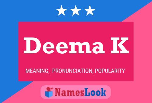 Deema K பெயர் போஸ்டர்