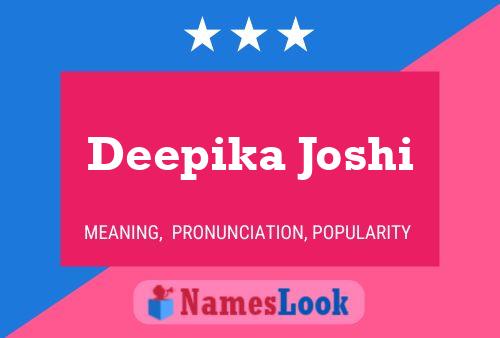 Deepika Joshi பெயர் போஸ்டர்