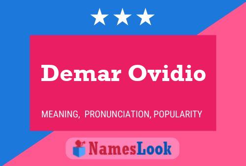 Demar Ovidio பெயர் போஸ்டர்