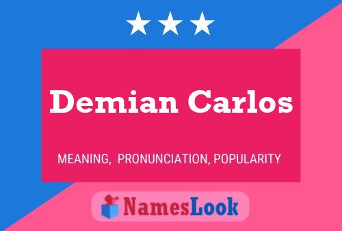 Demian Carlos பெயர் போஸ்டர்