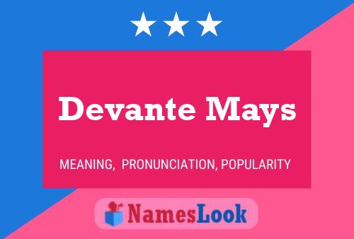 Devante Mays பெயர் போஸ்டர்