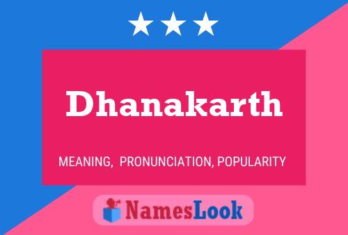 Dhanakarth பெயர் போஸ்டர்