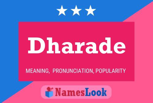 Dharade பெயர் போஸ்டர்