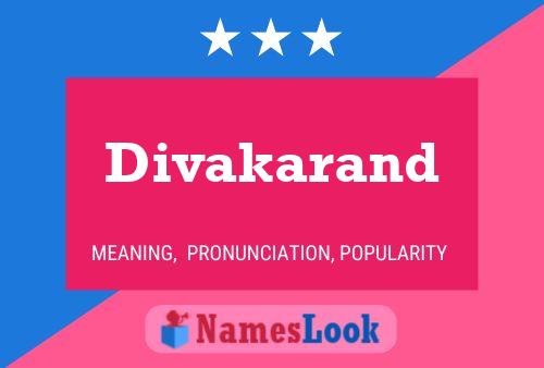 Divakarand பெயர் போஸ்டர்