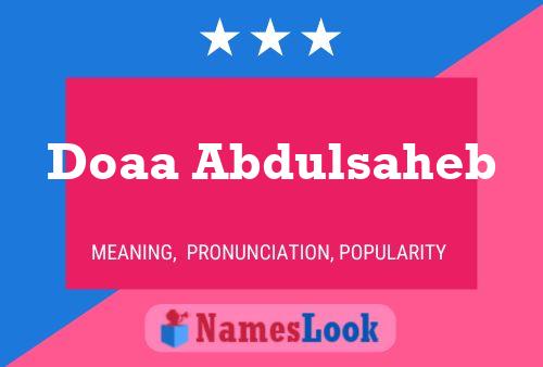 Doaa Abdulsaheb பெயர் போஸ்டர்