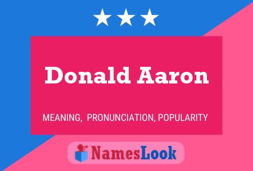 Donald Aaron பெயர் போஸ்டர்