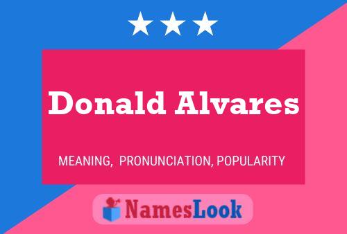 Donald Alvares பெயர் போஸ்டர்