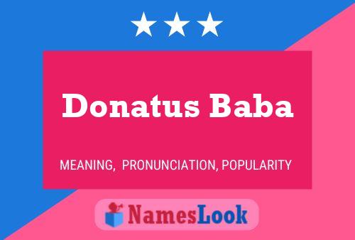 Donatus Baba பெயர் போஸ்டர்