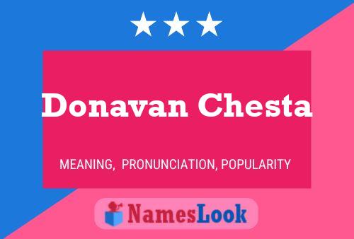 Donavan Chesta பெயர் போஸ்டர்