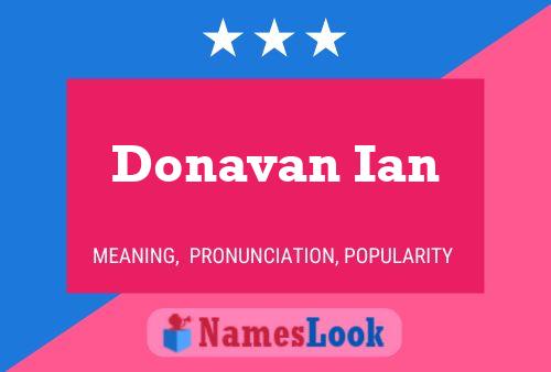 Donavan Ian பெயர் போஸ்டர்