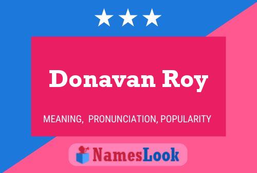 Donavan Roy பெயர் போஸ்டர்