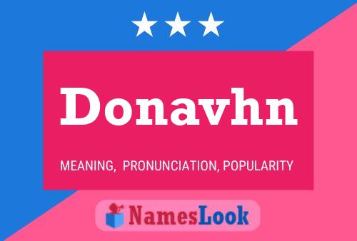 Donavhn பெயர் போஸ்டர்