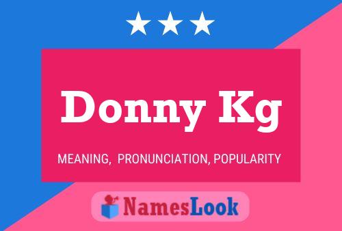 Donny Kg பெயர் போஸ்டர்