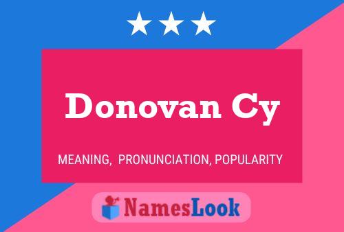 Donovan Cy பெயர் போஸ்டர்