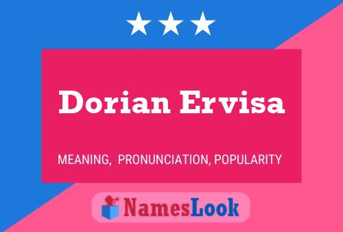 Dorian Ervisa பெயர் போஸ்டர்