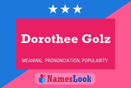 Dorothee Golz பெயர் போஸ்டர்