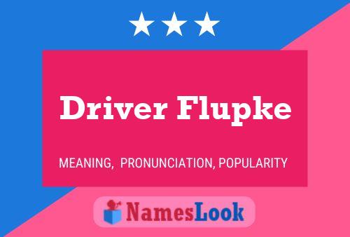 Driver Flupke பெயர் போஸ்டர்