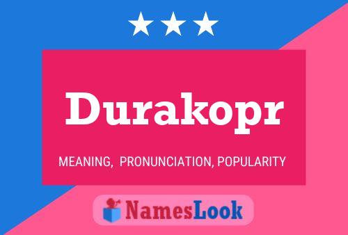 Durakopr பெயர் போஸ்டர்