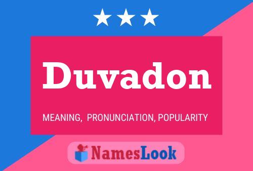 Duvadon பெயர் போஸ்டர்