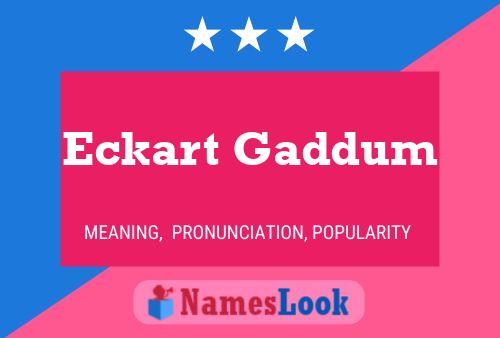 Eckart Gaddum பெயர் போஸ்டர்