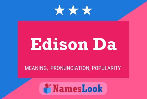 Edison Da பெயர் போஸ்டர்