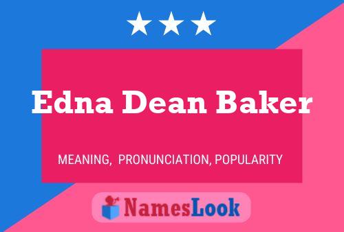 Edna Dean Baker பெயர் போஸ்டர்