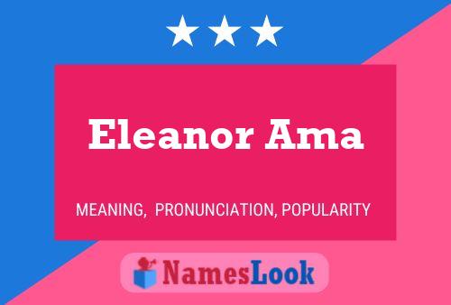 Eleanor Ama பெயர் போஸ்டர்