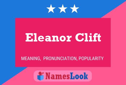 Eleanor Clift பெயர் போஸ்டர்