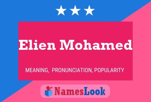 Elien Mohamed பெயர் போஸ்டர்