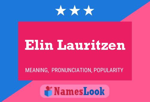 Elin Lauritzen பெயர் போஸ்டர்