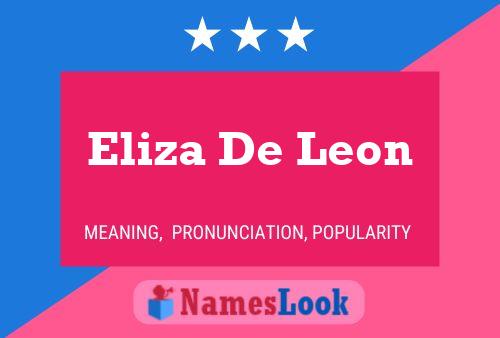 Eliza De Leon பெயர் போஸ்டர்