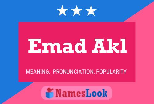 Emad Akl பெயர் போஸ்டர்