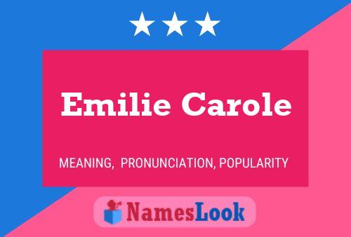 Emilie Carole பெயர் போஸ்டர்