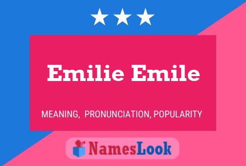 Emilie Emile பெயர் போஸ்டர்